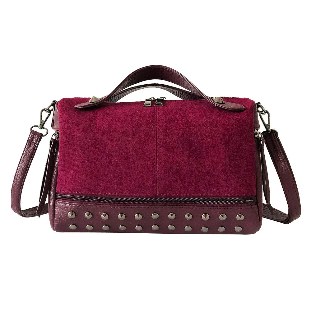 Luxury Designer Vintage Women Scrub Pure Color Rivets Zipper Crossbody Bag Shoulder Bag Hand Bag
Luxury Designer Vintage Women Scrub Pure Color Rivets Zipper Crossbody Bag Shoulder Bag Hand Bag
