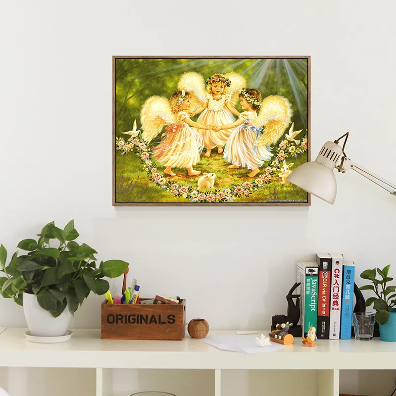 Meian Cross Stitch Embroidery Kits 14CT Angel Heaven Cotton Thread Painting DIY Needlework DMC New Year Home Decor VS-0026
Meian Cross Stitch Embroidery Kits 14CT Angel Heaven Cotton Thread Painting DIY Needlework DMC New Year Home Decor VS-0026