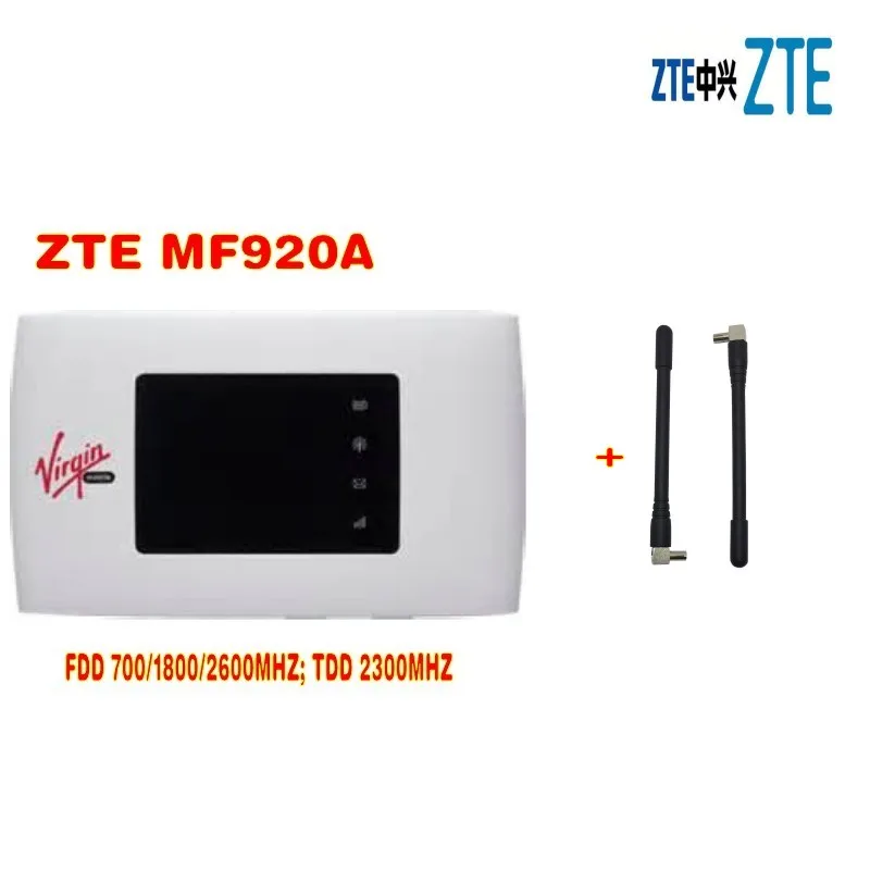 NEW ZTE MF920A 4G LTE 3G Mobile WiFi Wireless Hotspot Router Modem UNLOCKED plus 2 pcs antenna
NEW ZTE MF920A 4G LTE 3G Mobile WiFi Wireless Hotspot Router Modem UNLOCKED plus 2 pcs antenna