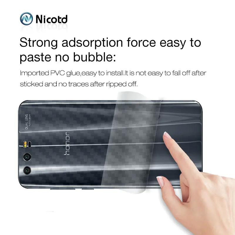 3D Carbon Fiber Back Cover Protective Film For Huawei honor 9 (3)