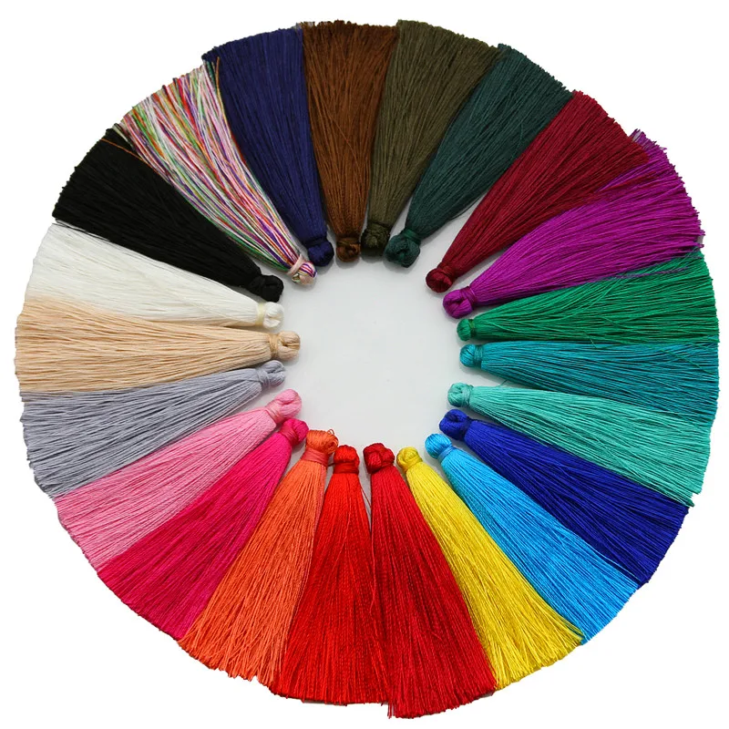 New Design 10pcs/lot 65mm Tassels Fringe DIY Earrings Key Chain Accessories Silk Tassels For Embellishments Jewelry Findings
New Design 10pcs/lot 65mm Tassels Fringe DIY Earrings Key Chain Accessories Silk Tassels For Embellishments Jewelry Findings