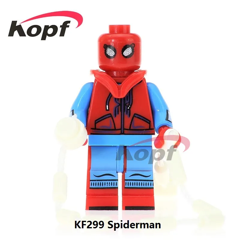 Single Sale Super Heroes Spiderman Homecoming Homemade Suit Spider-man Masked Robber Building Blocks Toys for children KF299
Single Sale Super Heroes Spiderman Homecoming Homemade Suit Spider-man Masked Robber Building Blocks Toys for children KF299