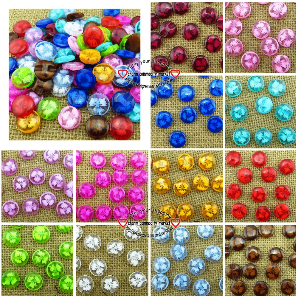 50PCS 14MM colors flower button pattern Dyed RESIN buttons coat boots sewing clothes accessory R-118
50PCS 14MM colors flower button pattern Dyed RESIN buttons coat boots sewing clothes accessory R-118