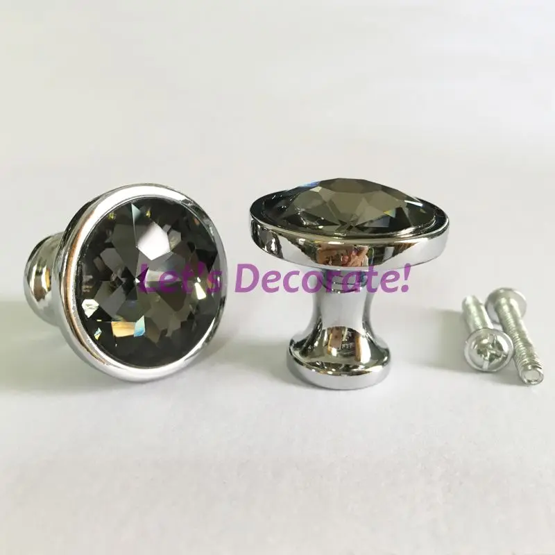 10PCS/LOT Good Quality Hand-made Knobs 25mm Black Diamond Crystal Drawer Knobs/Cabinet Handles With Chrome Finish Base
10PCS/LOT Good Quality Hand-made Knobs 25mm Black Diamond Crystal Drawer Knobs/Cabinet Handles With Chrome Finish Base