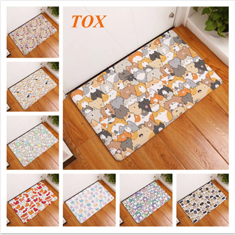 TOX Cartoon Durable Entrance Door Mats Funny Lovely Cartoon Dog Cat Pattern Rugs Light Thin Flannel Waterproof Front Door Mats
TOX Cartoon Durable Entrance Door Mats Funny Lovely Cartoon Dog Cat Pattern Rugs Light Thin Flannel Waterproof Front Door Mats