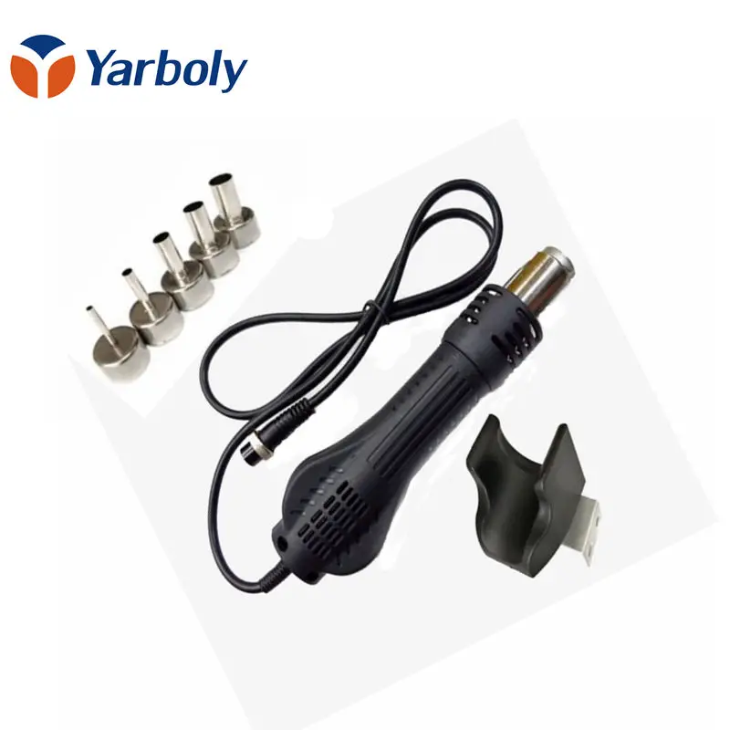 Soldering Station Heat Gun Desoldering Rework Hot Air Gun Handle FOR 858 878 878D 898 with handle bracket +5 Nozzles
Soldering Station Heat Gun Desoldering Rework Hot Air Gun Handle FOR 858 878 878D 898 with handle bracket +5 Nozzles