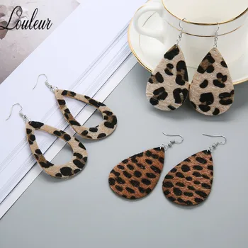 Hot Sell Classic Leopard Leather Earrings for Women Water Drop Shape Jewelry Tear Statement Dangle Big Earrings Wholesale
Hot Sell Classic Leopard Leather Earrings for Women Water Drop Shape Jewelry Tear Statement Dangle Big Earrings Wholesale