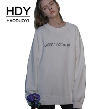 HDY Haoduoyi Brand Women White Casual Sweatshirts Letters Printed O-Neck Long Sleeve Cotton BF Style Cotton Pullovers Lady
HDY Haoduoyi Brand Women White Casual Sweatshirts Letters Printed O-Neck Long Sleeve Cotton BF Style Cotton Pullovers Lady