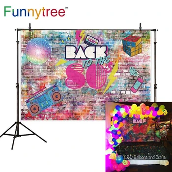 Funnytree background photography colorful brick back to the 80's vintage music party fashion Wallpapers backdrops photocall
Funnytree background photography colorful brick back to the 80's vintage music party fashion Wallpapers backdrops photocall