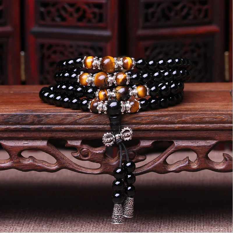 men's Fashion bracelet 108 Beads Natural Crystal Bracelet obsidian Beads Multi-layer Rosary Mala Bracelets Free Shipping
men's Fashion bracelet 108 Beads Natural Crystal Bracelet obsidian Beads Multi-layer Rosary Mala Bracelets Free Shipping