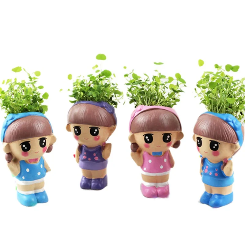 Сделай Сам растение керамические поделки голова травы кукла креативные подарки
