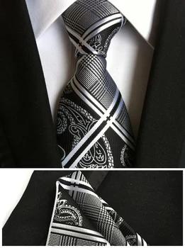 Luxury Ties Set 8cm Formal Necktie Plaids Stripes with Paisley Cravat with Wonderful Woven Handkerchief for Wedding
Luxury Ties Set 8cm Formal Necktie Plaids Stripes with Paisley Cravat with Wonderful Woven Handkerchief for Wedding
