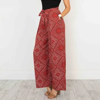 2019 Summer Bohemian Loose Wide Leg Long Pant Female High Waist Pant Women Print Beach Trousers
2019 Summer Bohemian Loose Wide Leg Long Pant Female High Waist Pant Women Print Beach Trousers