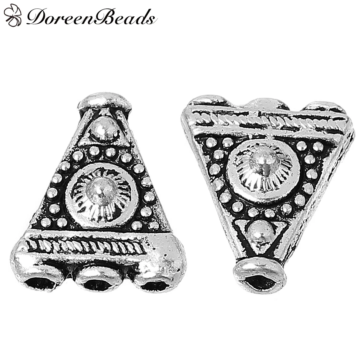 DoreenBeads Spacer Beads Triangle Antique silver color Pattern About 11.0mm( 3/8") x 9.0mm( 3/8"), Hole:Approx 1.2mm, 30 PCs
DoreenBeads Spacer Beads Triangle Antique silver color Pattern About 11.0mm( 3/8") x 9.0mm( 3/8"), Hole:Approx 1.2mm, 30 PCs