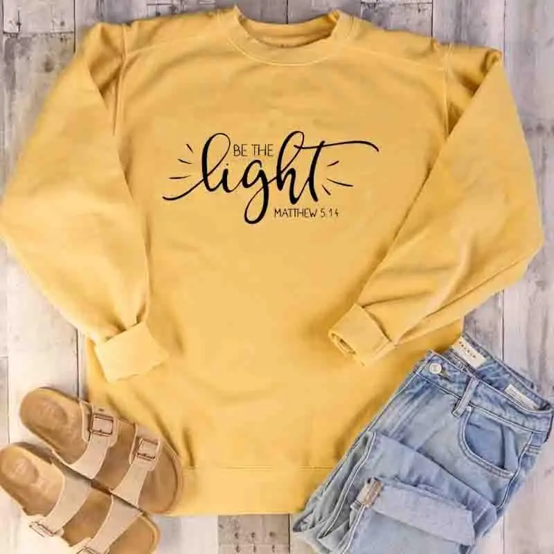 Be The Light Sweatshirt yellow unisex slogan Hipster Christian baptism Inspirational grunge tumblr Pullovers dop shipping tops
Be The Light Sweatshirt yellow unisex slogan Hipster Christian baptism Inspirational grunge tumblr Pullovers dop shipping tops