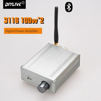 DIYLIVE AUDIO Mini digital power amplifier TPA3116 2.0 100W*2 amplifier A2.0B1 stereo pure hi-fi amplifier bluetooth select
DIYLIVE AUDIO Mini digital power amplifier TPA3116 2.0 100W*2 amplifier A2.0B1 stereo pure hi-fi amplifier bluetooth select