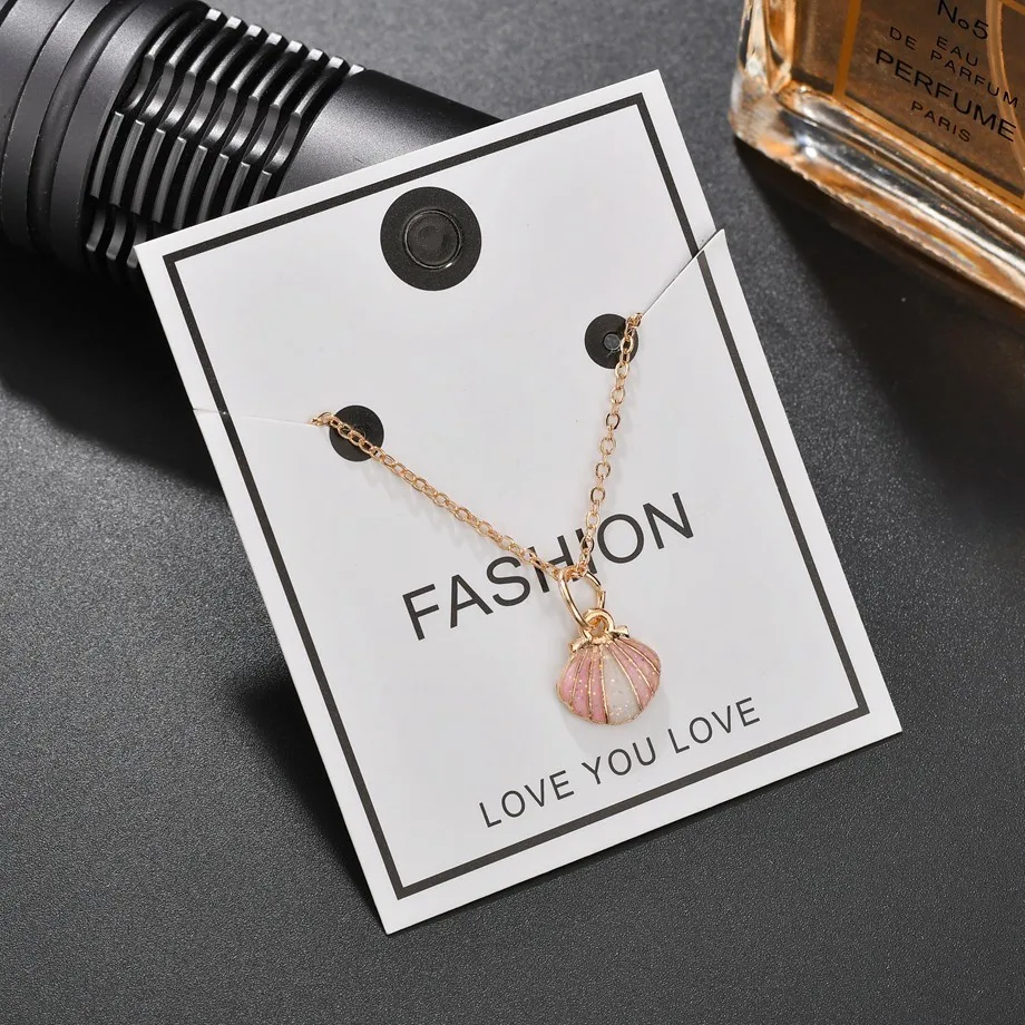 Colorful Glitter Shell Pendant Necklace Simple Small Exquisite Lady Sweet Style Gold Necklace Dress Accessories Wedding Party
Colorful Glitter Shell Pendant Necklace Simple Small Exquisite Lady Sweet Style Gold Necklace Dress Accessories Wedding Party