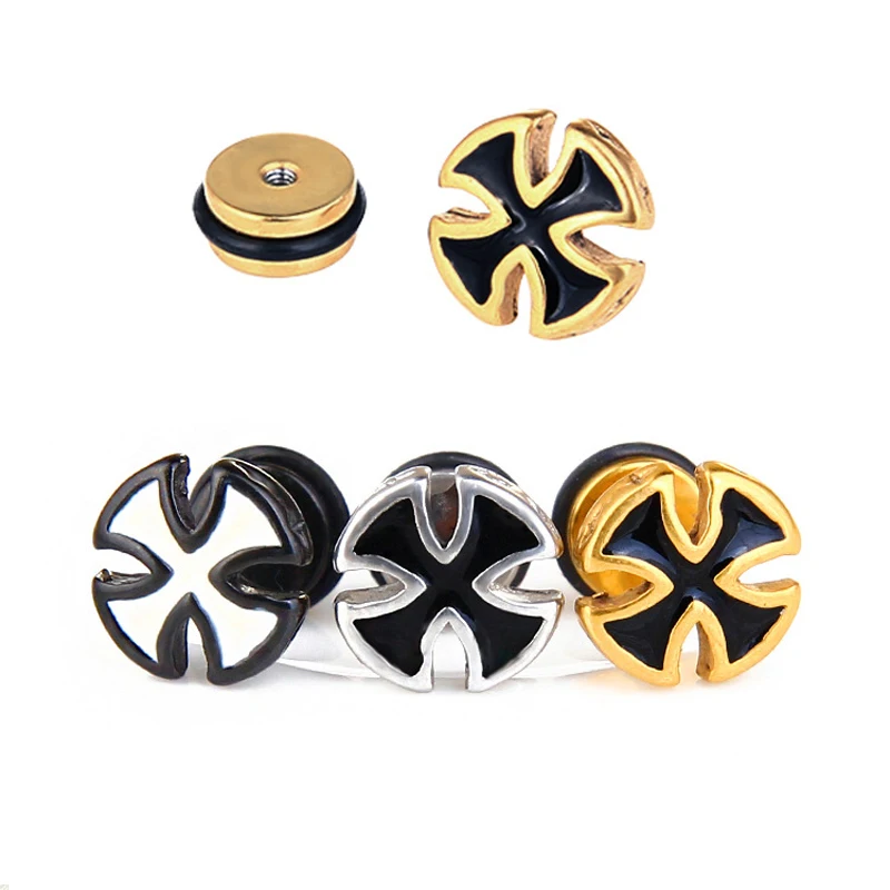 SexeMara 1 Piece Fashion Punk Cool Biker Black Colors Cross Stud Earrings Anti-allergy Men's Male Body Piercing Jewelry
SexeMara 1 Piece Fashion Punk Cool Biker Black Colors Cross Stud Earrings Anti-allergy Men's Male Body Piercing Jewelry