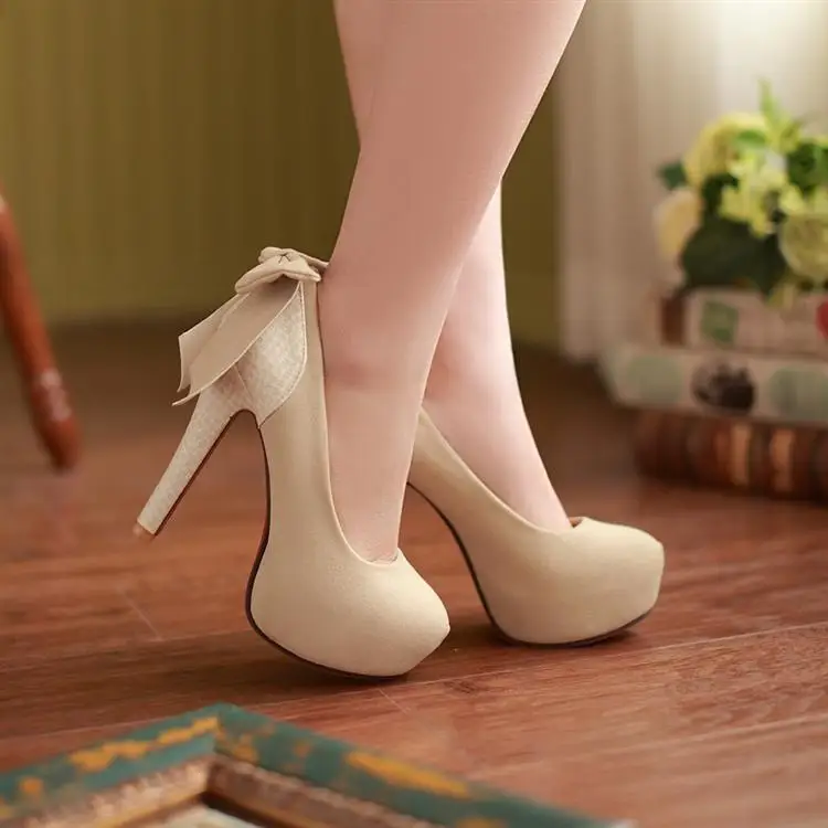 Spring female shoes sweet Bow Ultra High Heels princess sexy thin heel round toe US Size 9 Plus Size women pumps
Spring female shoes sweet Bow Ultra High Heels princess sexy thin heel round toe US Size 9 Plus Size women pumps