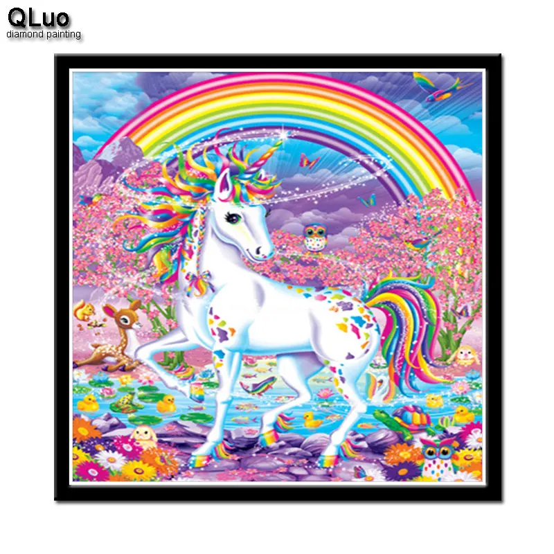 QLuo 5D DIY Diamond Painting Full Rond Drill Cartoon Rainbow Unicorn Mosaic Diamond Embroidery Cross Stitch paints With Diamond
QLuo 5D DIY Diamond Painting Full Rond Drill Cartoon Rainbow Unicorn Mosaic Diamond Embroidery Cross Stitch paints With Diamond