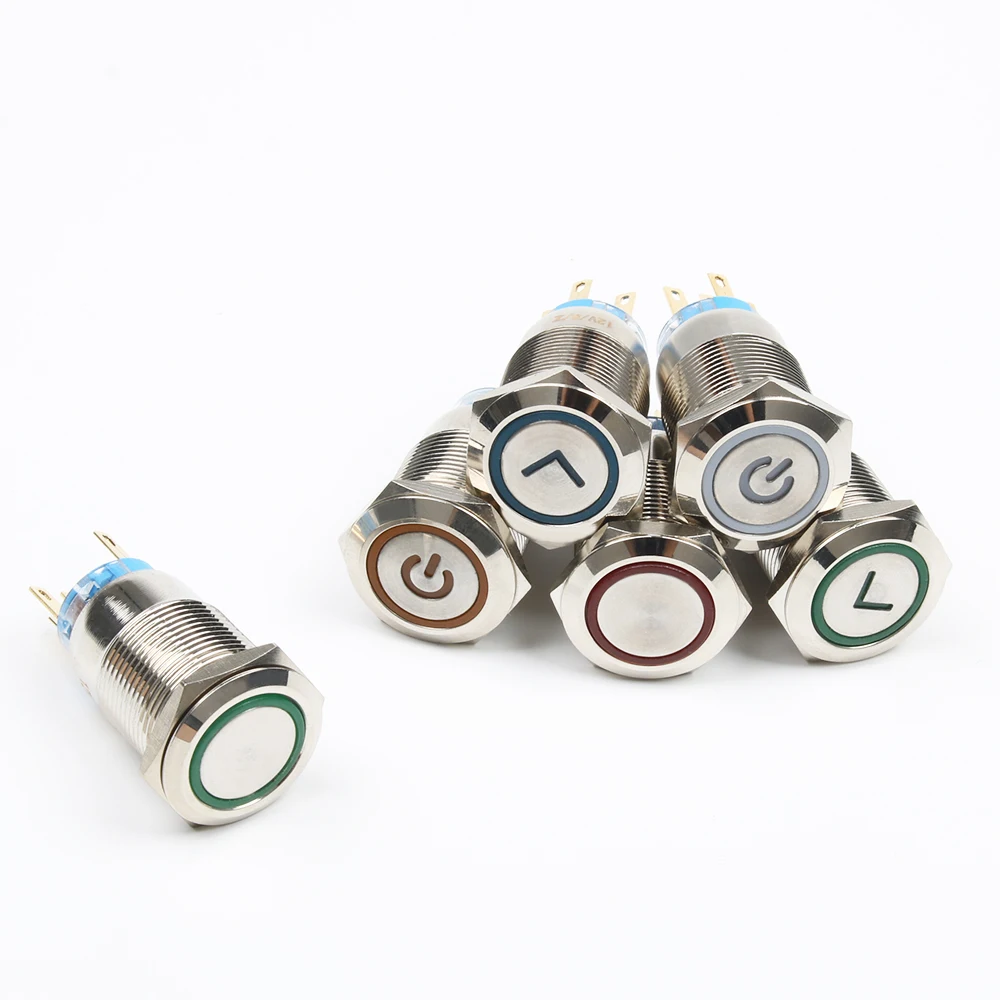 19mm Latching/Momentary Waterproof Metal Push Button Switch LED light Ring power indicator Red Blue Green Yellow White Button
19mm Latching/Momentary Waterproof Metal Push Button Switch LED light Ring power indicator Red Blue Green Yellow White Button