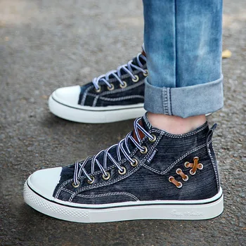 High-Top Nice Quality Hard-Wearing and Anti-skid Casual Couple Men Shoes Washed Denim Popular Sports Cool Shoes Male & Female
High-Top Nice Quality Hard-Wearing and Anti-skid Casual Couple Men Shoes Washed Denim Popular Sports Cool Shoes Male & Female