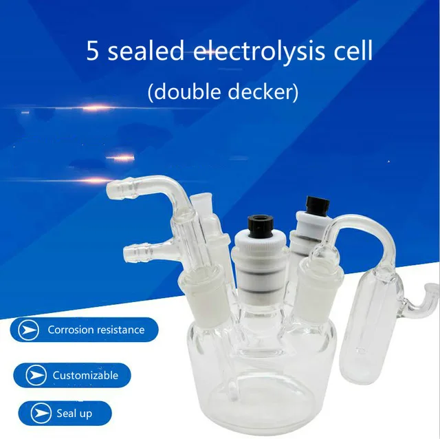 Five sealed electrolysis tanks, matching glass inlet and outlet devices and capillary tubes. Double-deck
Five sealed electrolysis tanks, matching glass inlet and outlet devices and capillary tubes. Double-deck