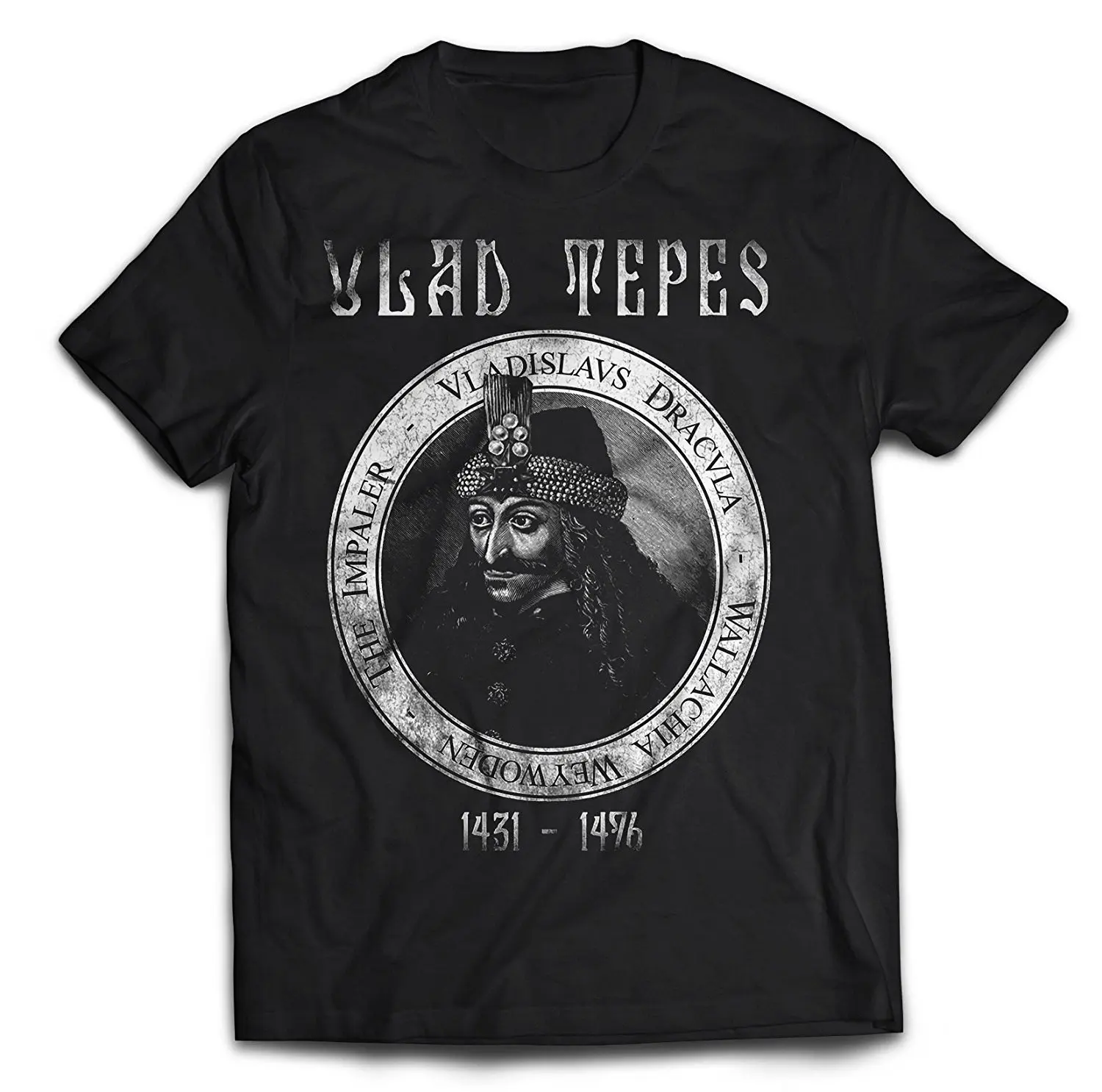 Hot Sale Men's Retro Print Design Vlad Tepes T-shirt double sided size S-3XL Free Shipping
Hot Sale Men's Retro Print Design Vlad Tepes T-shirt double sided size S-3XL Free Shipping