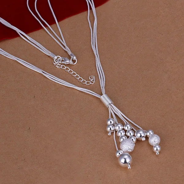 Silver color exquisite noble luxury gorgeous charm fashion lady wedding women bundle bead necklace Silver jewelry N186
Silver color exquisite noble luxury gorgeous charm fashion lady wedding women bundle bead necklace Silver jewelry N186