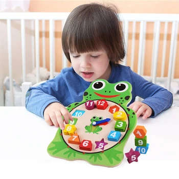 Baby Wood Cartoon Clock Animal Frog Owl Digital Number 1-12 Clock Puzzle Geometric Shape Puzzle Matching Game Educational Toy
Baby Wood Cartoon Clock Animal Frog Owl Digital Number 1-12 Clock Puzzle Geometric Shape Puzzle Matching Game Educational Toy