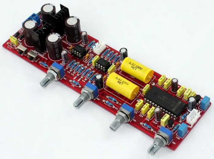 LM4610 pre-ampliifer board dual AC12V-0-12V NE5532 front-end boards tone plate volume Preamp mixer board for amplifier
LM4610 pre-ampliifer board dual AC12V-0-12V NE5532 front-end boards tone plate volume Preamp mixer board for amplifier