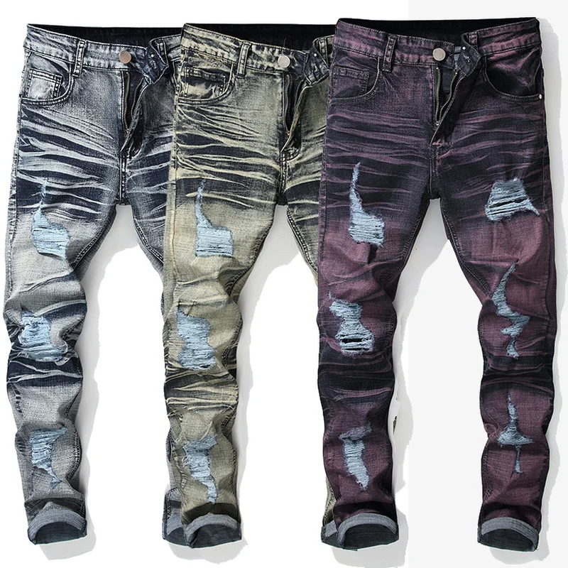 Fashion Mens Jeans Retro Loose Large Size Washed Elastic Crumble Broken Straight Leggings Skinny Denim Jeans Pants Long Trousers
Fashion Mens Jeans Retro Loose Large Size Washed Elastic Crumble Broken Straight Leggings Skinny Denim Jeans Pants Long Trousers