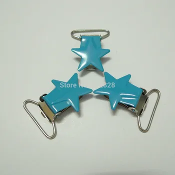 25pcs 1'' 25mm #MD14 Aqua Color Enamel Star Shape Pacifier Clips/Suspender Clips
25pcs 1'' 25mm #MD14 Aqua Color Enamel Star Shape Pacifier Clips/Suspender Clips