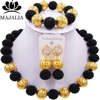 Majalia Fashion Classic Nigerian Wedding African Jewelery Set Black Crystal Necklace Bride Jewelry Sets Free Shipping 1ZQ0018
Majalia Fashion Classic Nigerian Wedding African Jewelery Set Black Crystal Necklace Bride Jewelry Sets Free Shipping 1ZQ0018