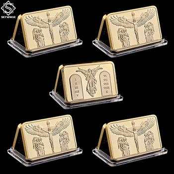 5PCS Christ God Friday Jesus And Angel Gold /Silver Plated Bar/Coin Bullion Bar Souvenir Gold Coin For Collection
5PCS Christ God Friday Jesus And Angel Gold /Silver Plated Bar/Coin Bullion Bar Souvenir Gold Coin For Collection