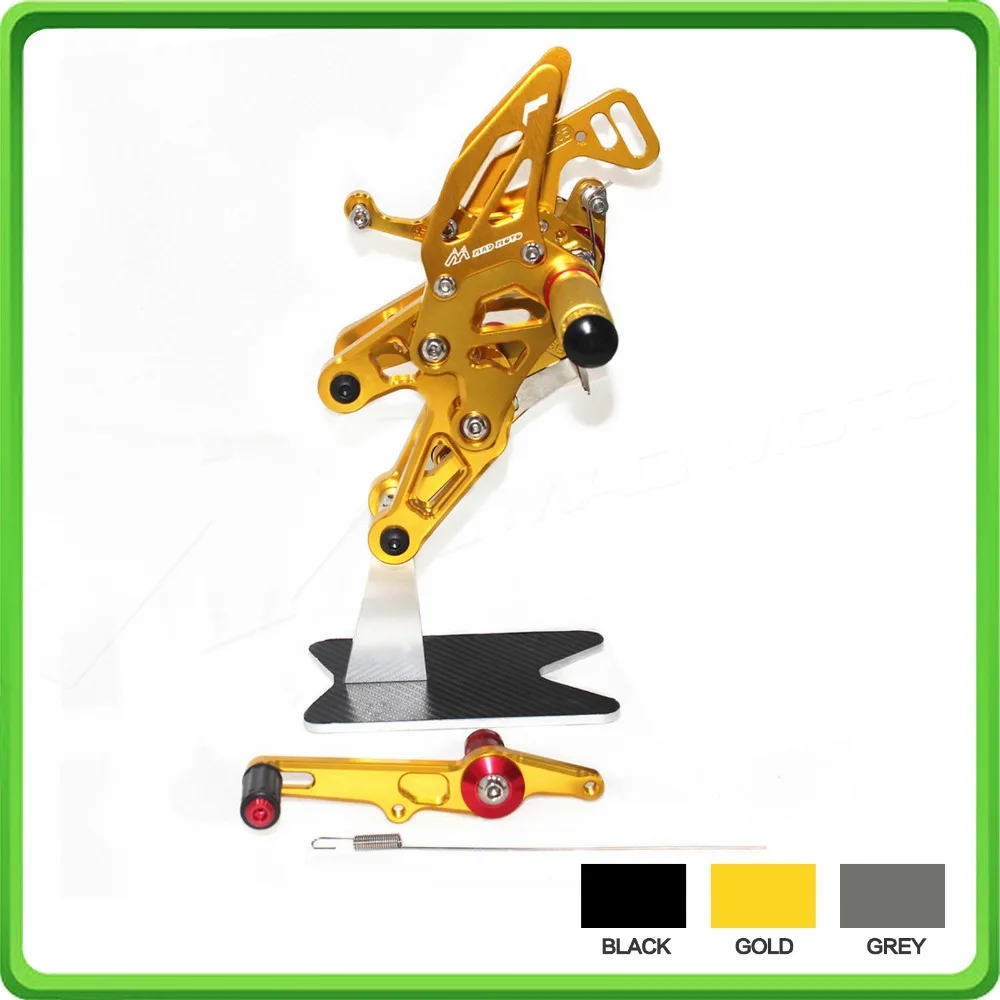CNC Adjustable Rear Sets Rearset Footrest Foot Rest Pegs for BMW S1000RR 2015 2016 2017 (38)