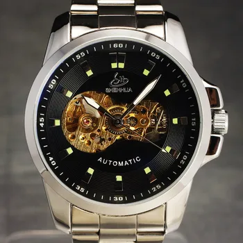 Automatic Mens Watches Business Top Classic Mechanical Auto Stainless Steel Band Skeleton Self-wind Wristwatch SHENHUA Watch
Automatic Mens Watches Business Top Classic Mechanical Auto Stainless Steel Band Skeleton Self-wind Wristwatch SHENHUA Watch