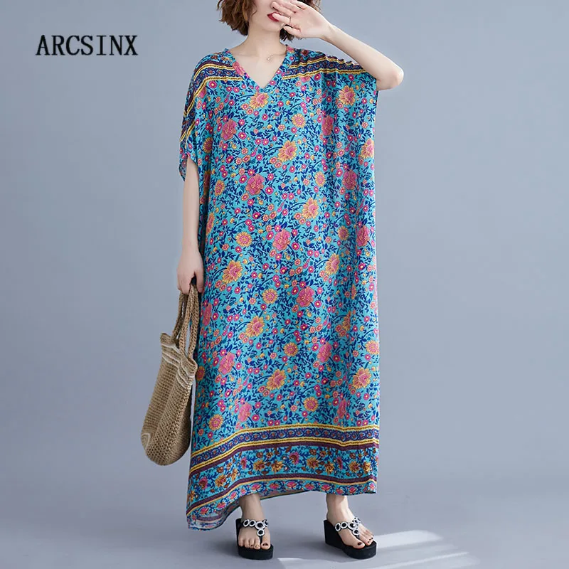 ARCSINX Boho Dress Women Plus Size 7XL 8XL Casual Chic Floral Dress Woman Cotton Maxi Dresses For Women Large Size 4XL 5XL 6XL
ARCSINX Boho Dress Women Plus Size 7XL 8XL Casual Chic Floral Dress Woman Cotton Maxi Dresses For Women Large Size 4XL 5XL 6XL