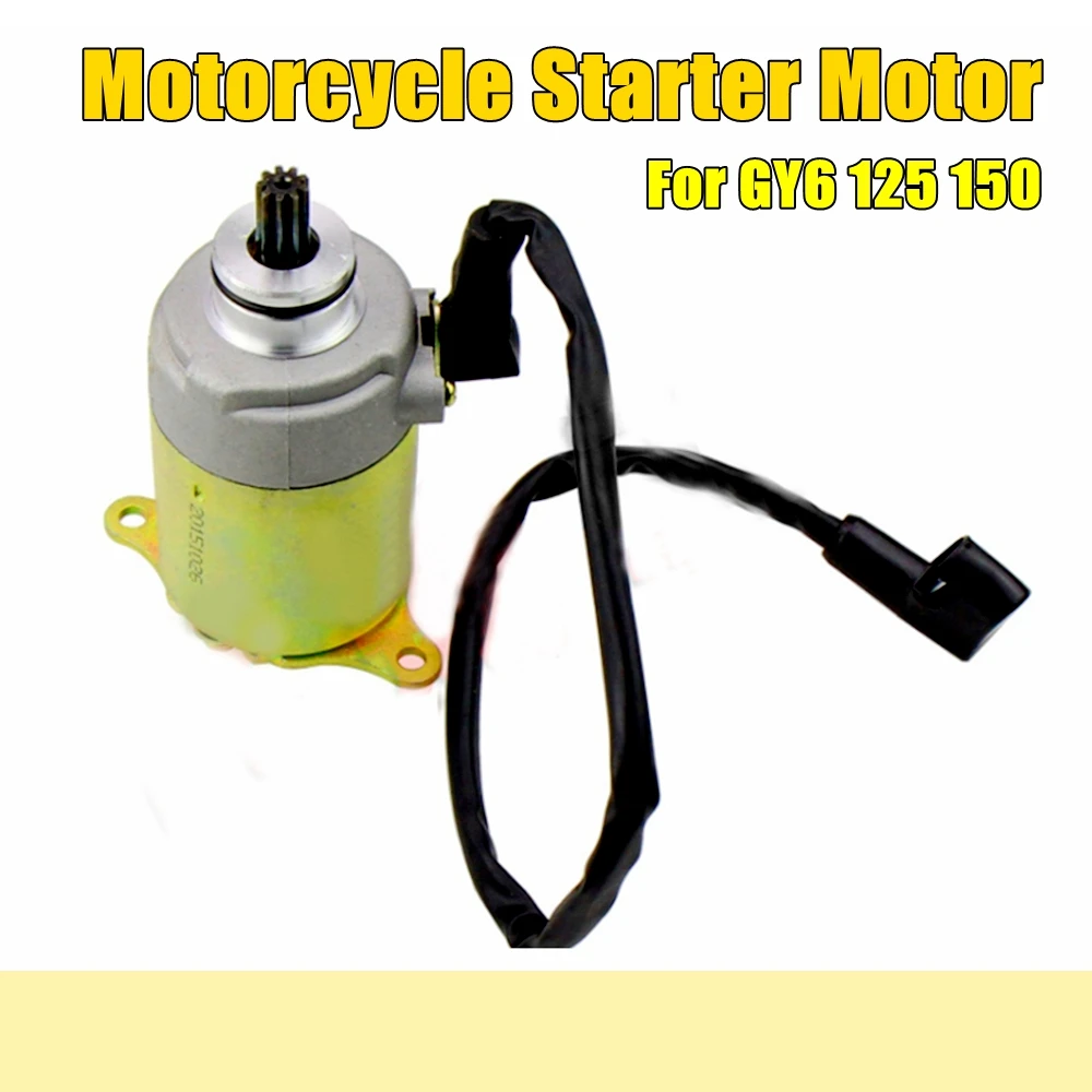Motorcycle Starter Motor 9 Teeth Quad Atv Bike Buggy Moped Scooter Full Copper Motorcycle Starter for GY6 125cc 150cc
Motorcycle Starter Motor 9 Teeth Quad Atv Bike Buggy Moped Scooter Full Copper Motorcycle Starter for GY6 125cc 150cc