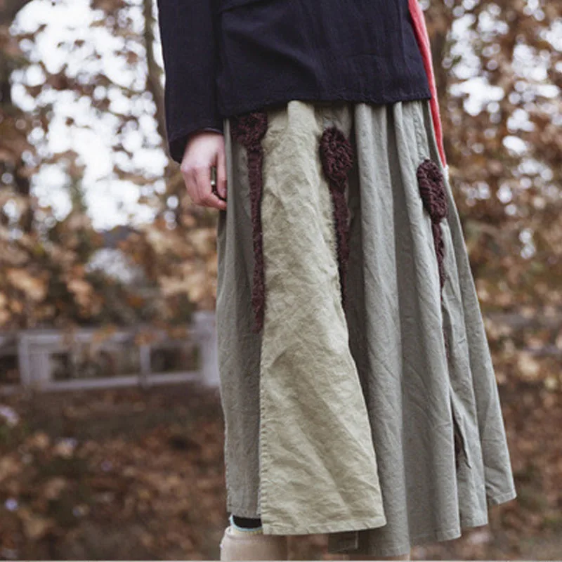 Johnature 2019 New Autumn Women Lady Cotton Linen Maxi Skirt Washing Floral Appliques Irregular Flower Long Skirt
Johnature 2019 New Autumn Women Lady Cotton Linen Maxi Skirt Washing Floral Appliques Irregular Flower Long Skirt