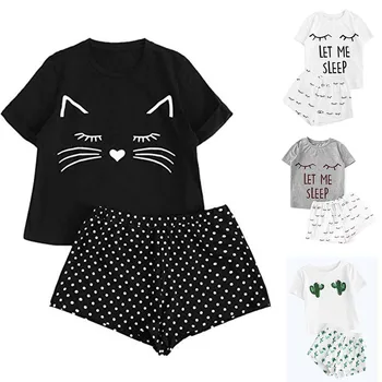2019 New Sleepwear Women's Casual Fashion Short Sleeve Ruffled T-Shirt Sleepwear Nightwear Daily Set For Laides
2019 New Sleepwear Women's Casual Fashion Short Sleeve Ruffled T-Shirt Sleepwear Nightwear Daily Set For Laides