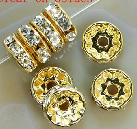 10 мм заводская цена GWSE разделительные бусины смешанных цветов Металлические