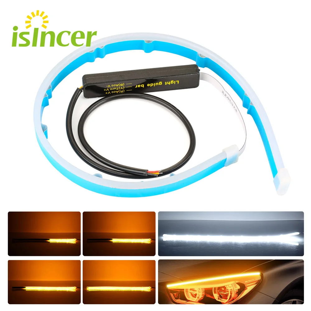 2PCS DRL Flexible Universal Car led Daytime Running Lights Waterproof Flowing Runs Headlight LED Strip Brake Turn Signal Lights
2PCS DRL Flexible Universal Car led Daytime Running Lights Waterproof Flowing Runs Headlight LED Strip Brake Turn Signal Lights