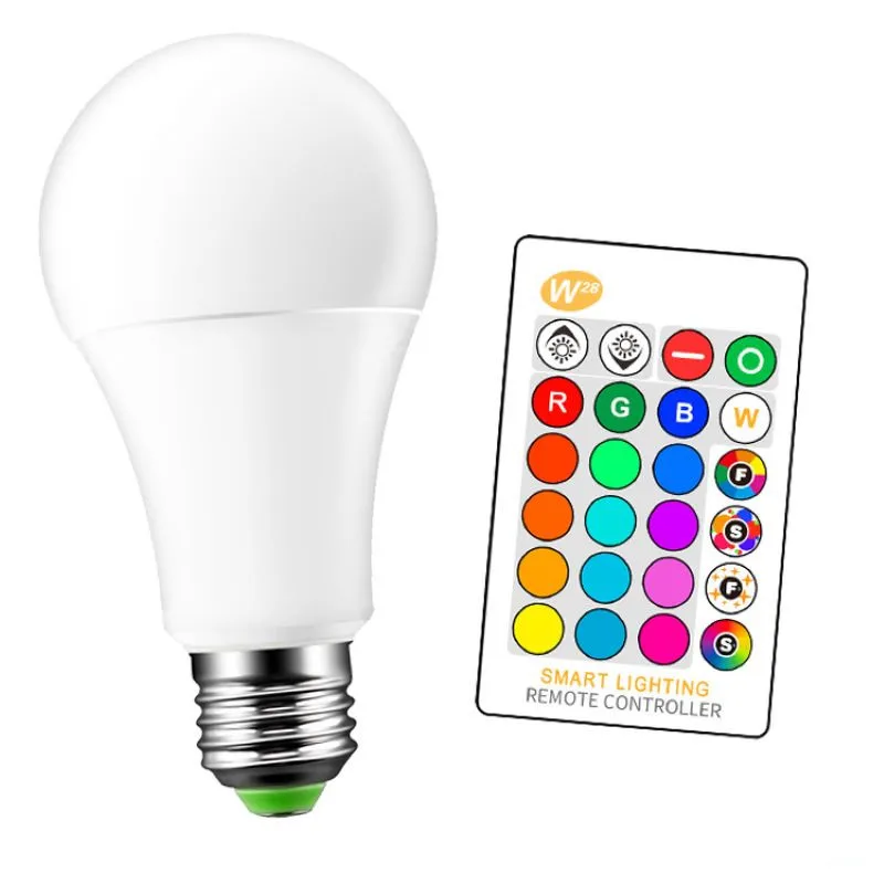 E27 LED Bulb 5W 10W 15W RGB + White 16 Color LED Lamp AC85V-265V Changeable RGB Bulb Light With Remote Control + Memory Function
E27 LED Bulb 5W 10W 15W RGB + White 16 Color LED Lamp AC85V-265V Changeable RGB Bulb Light With Remote Control + Memory Function