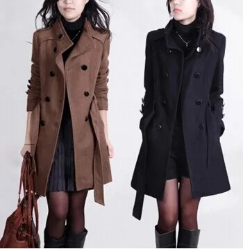 2016 Women's Trench Coat With Good Quality Big Size 4XL XXXL Long/Short Woolen Winter Double-breasted Jackets feminino S2782
2016 Women's Trench Coat With Good Quality Big Size 4XL XXXL Long/Short Woolen Winter Double-breasted Jackets feminino S2782