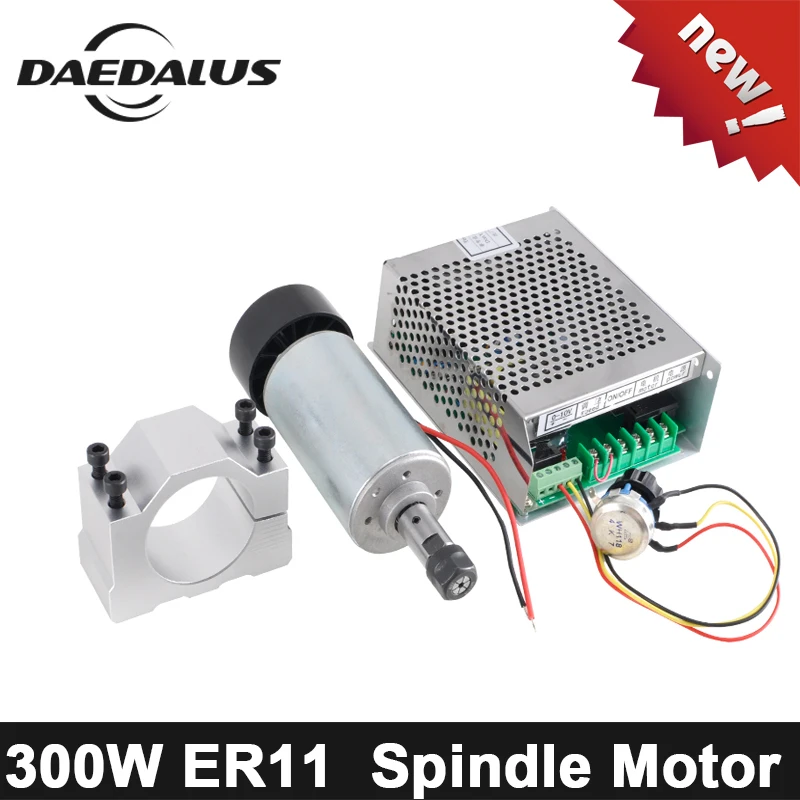 300W CNC Spindle Motor ER11 Air Cooled Spindle CNC Router + Mach3 Power Supply +52mm Clamp For Engraver Milling Machine
300W CNC Spindle Motor ER11 Air Cooled Spindle CNC Router + Mach3 Power Supply +52mm Clamp For Engraver Milling Machine