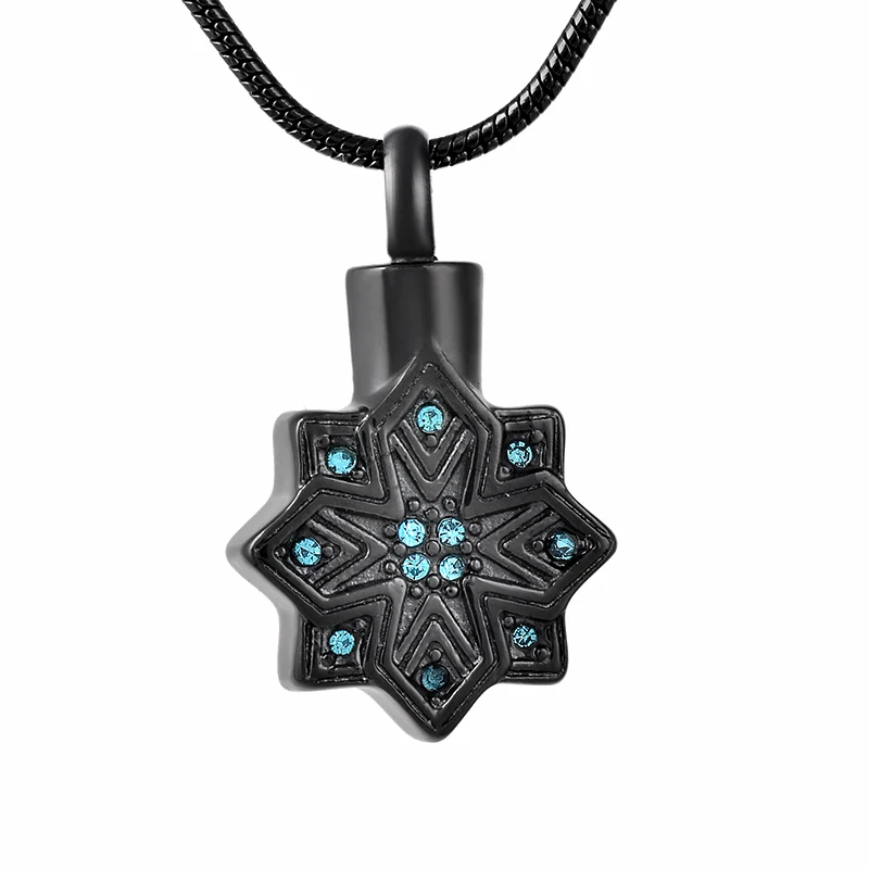 IJD9794 Stainless Steel Crystal Snowflake Shape Souvenir Cremation Urns Jewelry Pendant Suitable for Gray Commemorative Necklace
IJD9794 Stainless Steel Crystal Snowflake Shape Souvenir Cremation Urns Jewelry Pendant Suitable for Gray Commemorative Necklace