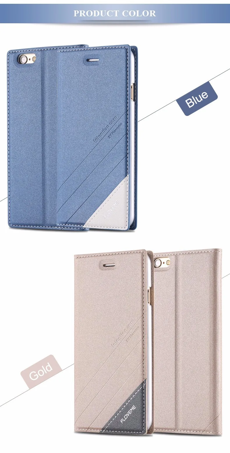 FLOVEME Luxury Ultrathin Flip Leather Phone Case For Apple iPhone 7 4.7 inch Wallet Holster Back Cover Bag For iPhone 7 Plus 5 (12)