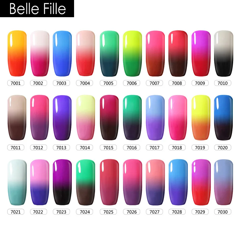 Belle Fille Gel Nail Polish Temperature Change Color UV Nail Lacquer Long Lasting Thermo UV Gel Nail Gel Varnish 
Belle Fille Gel Nail Polish Temperature Change Color UV Nail Lacquer Long Lasting Thermo UV Gel Nail Gel Varnish
