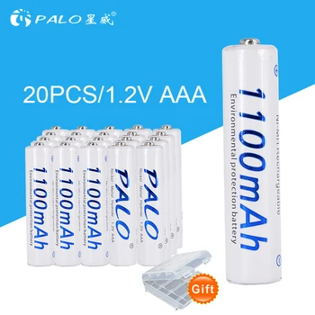 

20pcs/lot 1100mAh 1.2V AAA Ni-MH Rechargeable Battery AAA Pre-Charged NIMH Batteries Pack For Toys Microphone Remote Controls
